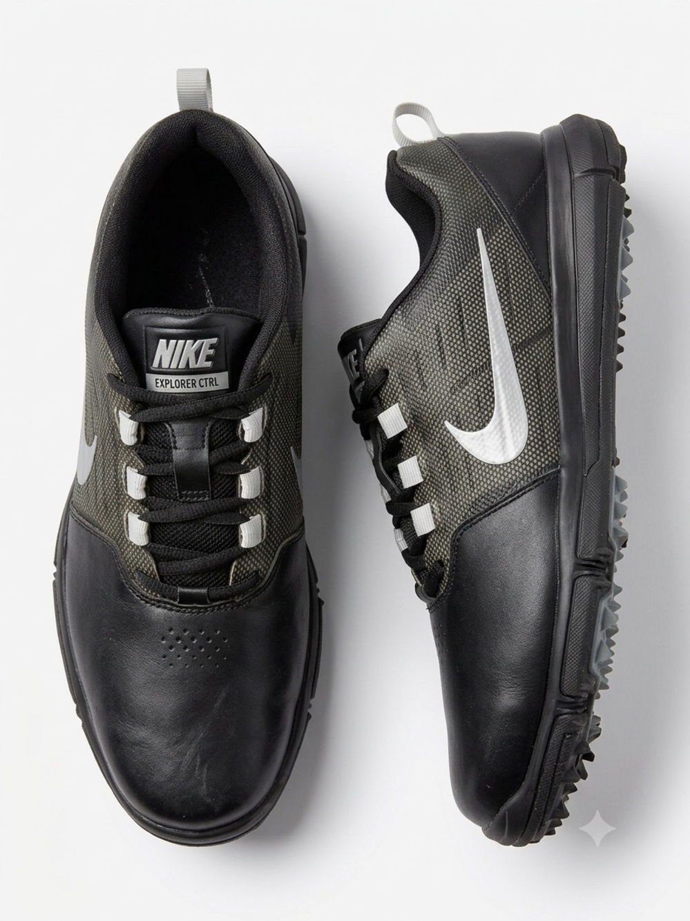 Nike Men Size 10 Black White Explorer CTRL Golf Shoes 704694-001 Activewear